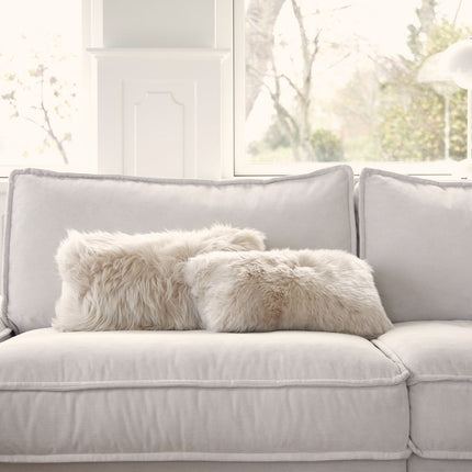 Fårskinnskudde | Lång lugg | 40x60 cm Svart