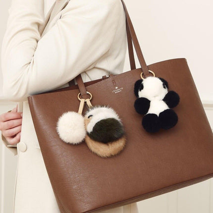 Liten Panda nyckelring Svart