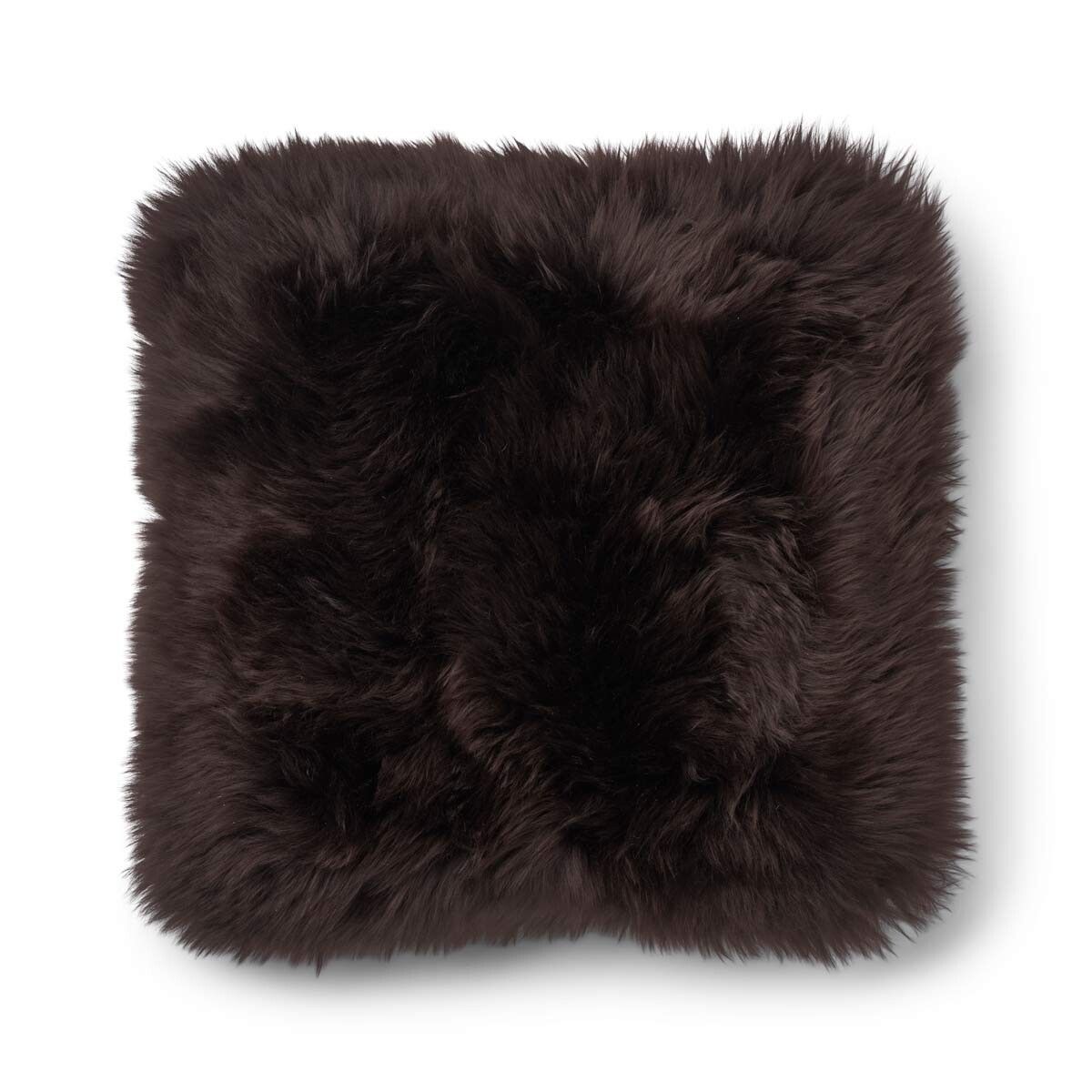 Classic Collection | Ullkudde | Lång lugg | 52x52 cm | 34x52 cm Brun / Choklad