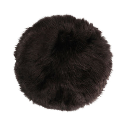 Stolsdyna | Lång lugg | Nya Zeeland | D34 cm Choklad