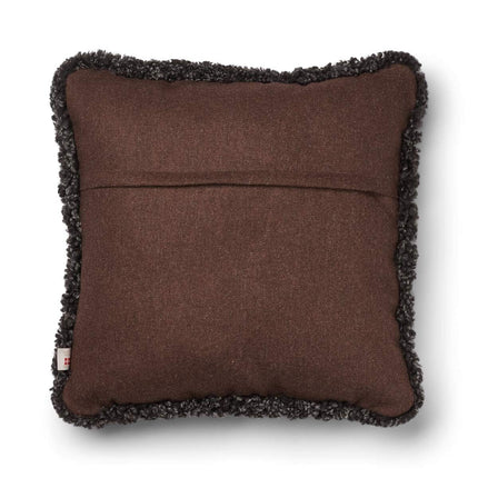 Short-Wool Sheepskin Cushion | SW trim | 52x52 cm Brun/Cappuccino