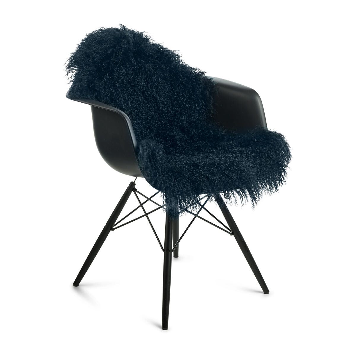 Fårskinn Premium | Lång lugg | 85x50 cm Navy