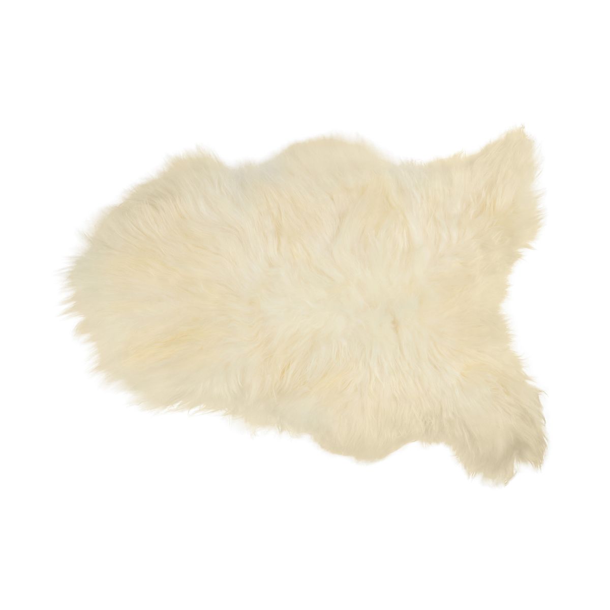 Isländskt fårskinn | Långhårigt | Naturliga färger | 100-110 cm Beige / Vit