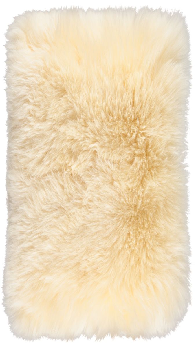 Fårskinnskudde | Lång lugg | 28x56 cm Ljus Honung