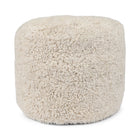 Sittpuff Cylinder | Fårskinn | Kort lugg | D44x33 cm