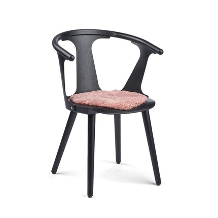 Stolsdyna | Fårskinn | Kort lugg | D38 cm Korallrosa