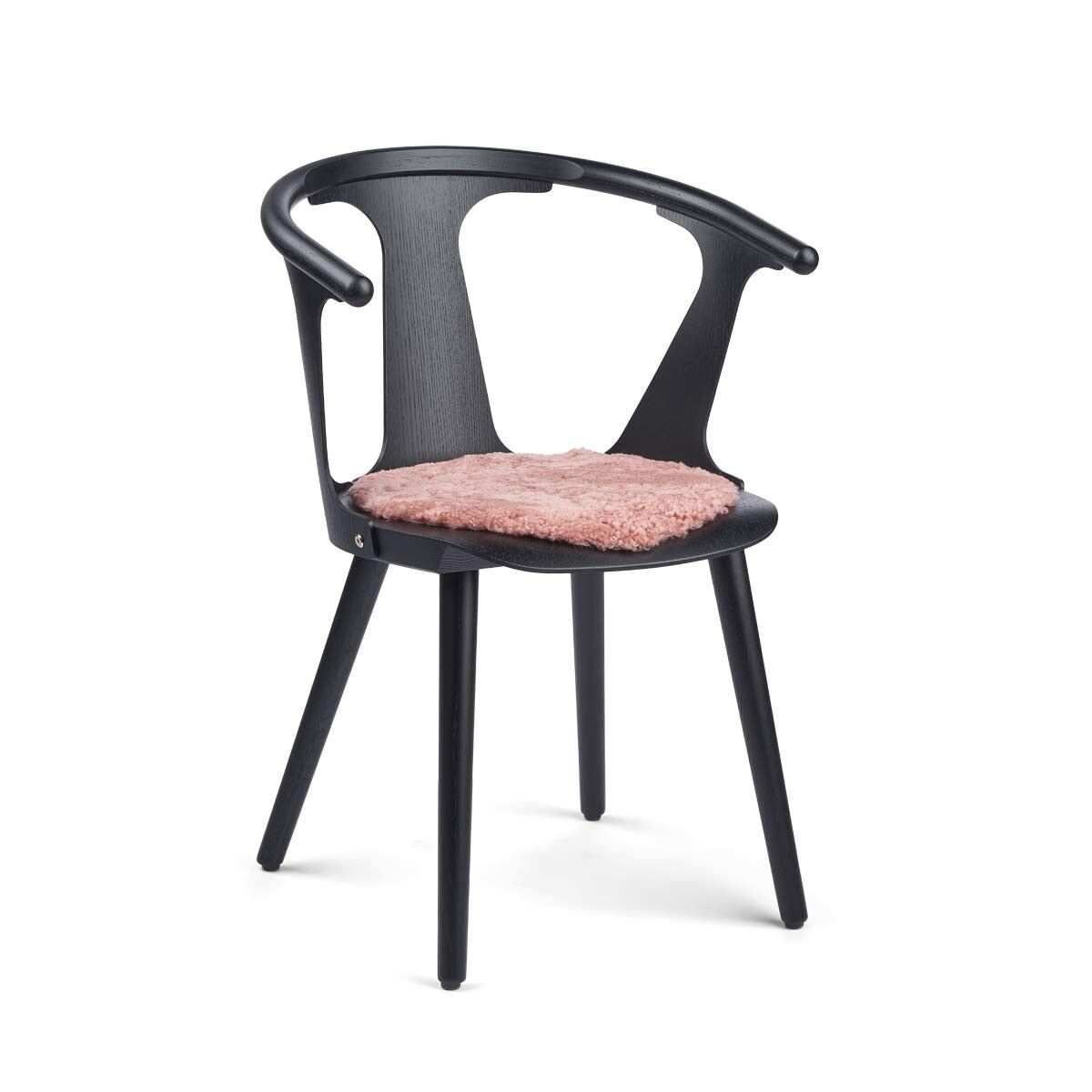 Stolsdyna | Fårskinn | Kort lugg | D38 cm Korallrosa