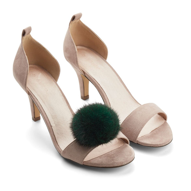 Shoes Pom Pom Clip | Mink | 5 cm (2 pcs. set)