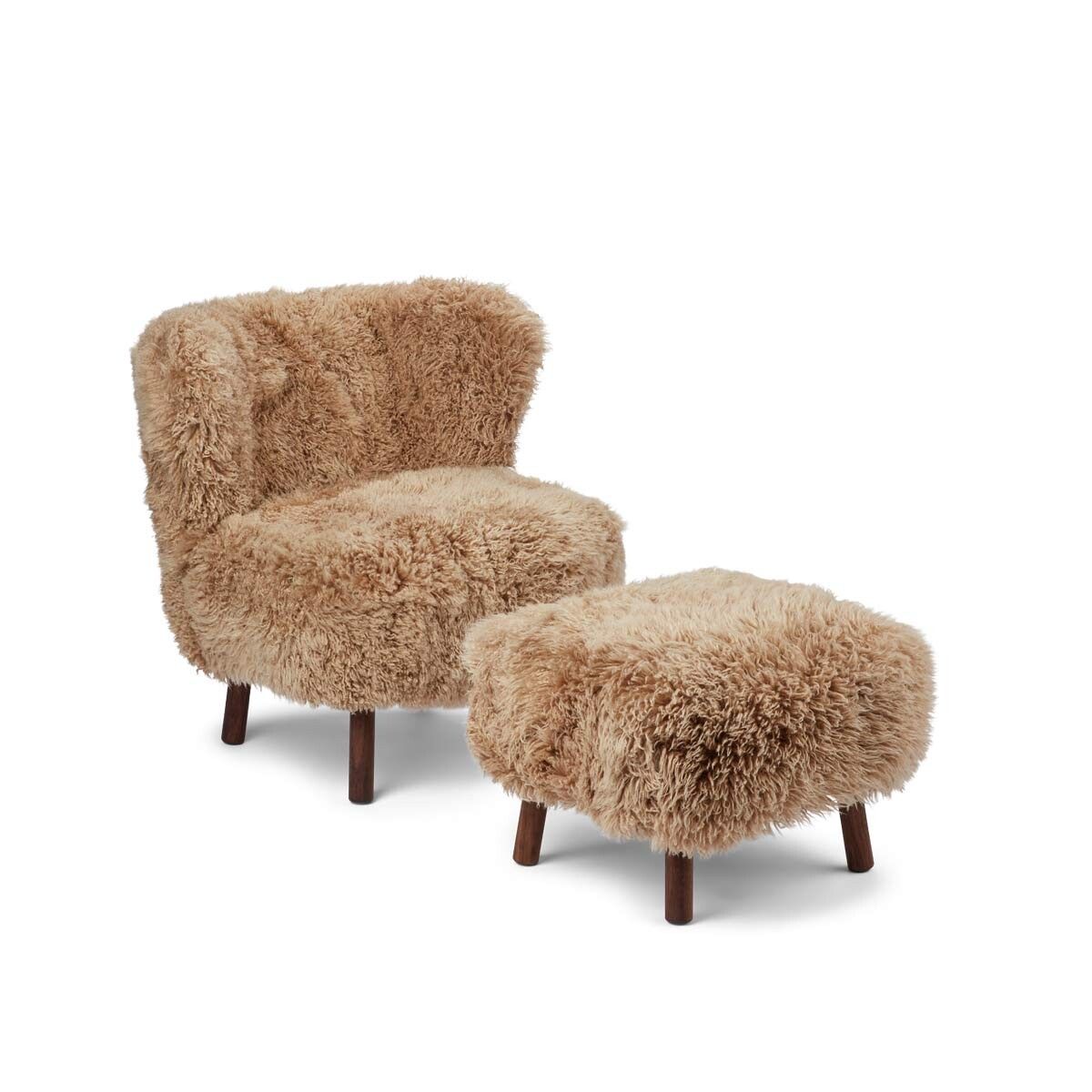 Emil Lounge Chair | Lång lugg Honung