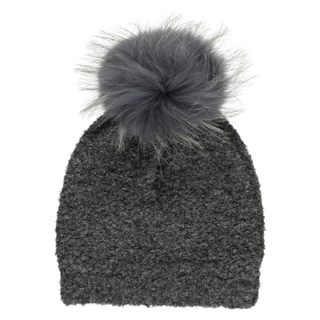Samantha barnmössa | 100% Ull | Tvättbjörnspäls