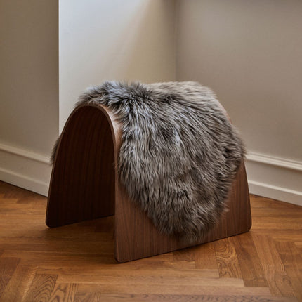 Sheep Stool cover | Lång lugg | Nya Zeeland Svart