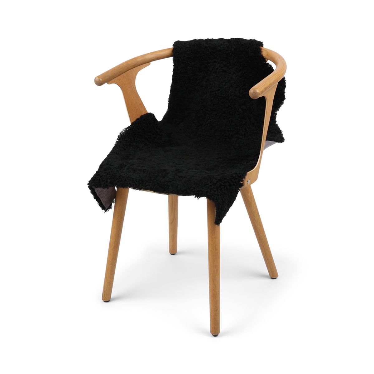 Fårskinn | Kort lugg | Nya Zeeland | 90x60 cm Svart