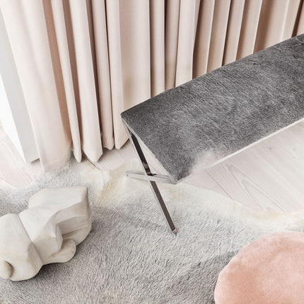 Fåreskinnskudde | Sammet | Mockasin | Dubbelsidig | Ø45 cm & Ø62 cm Beige