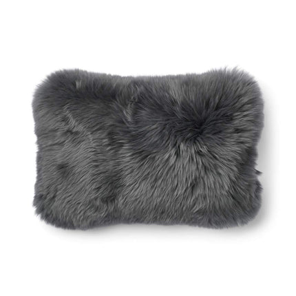 Long-Wool Sheepskin Cushion | 34x52 cm Sten/stål