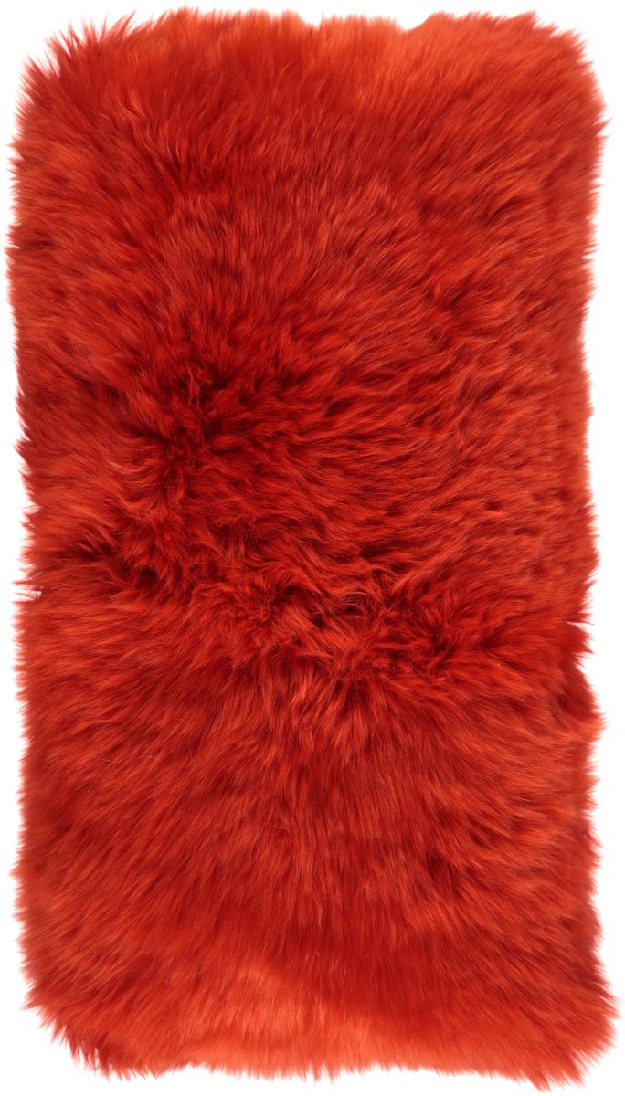 Fårskinnskudde | Lång lugg | 28x56 cm Pangorange