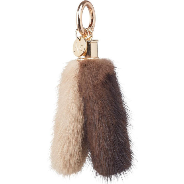 Isabell dubbel nyckelring Beige / Brun