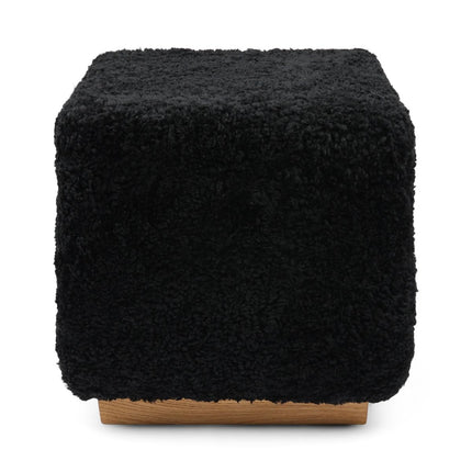 Fotpall/Sittpuff Benjamin | Polstrad Svart