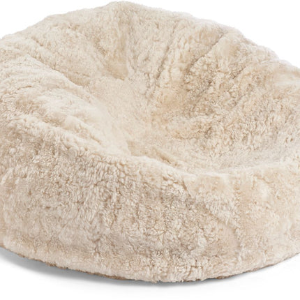 Saccosäck | Fårskinn | Kort lugg | 73x74 cm | 92x93 cm Beige