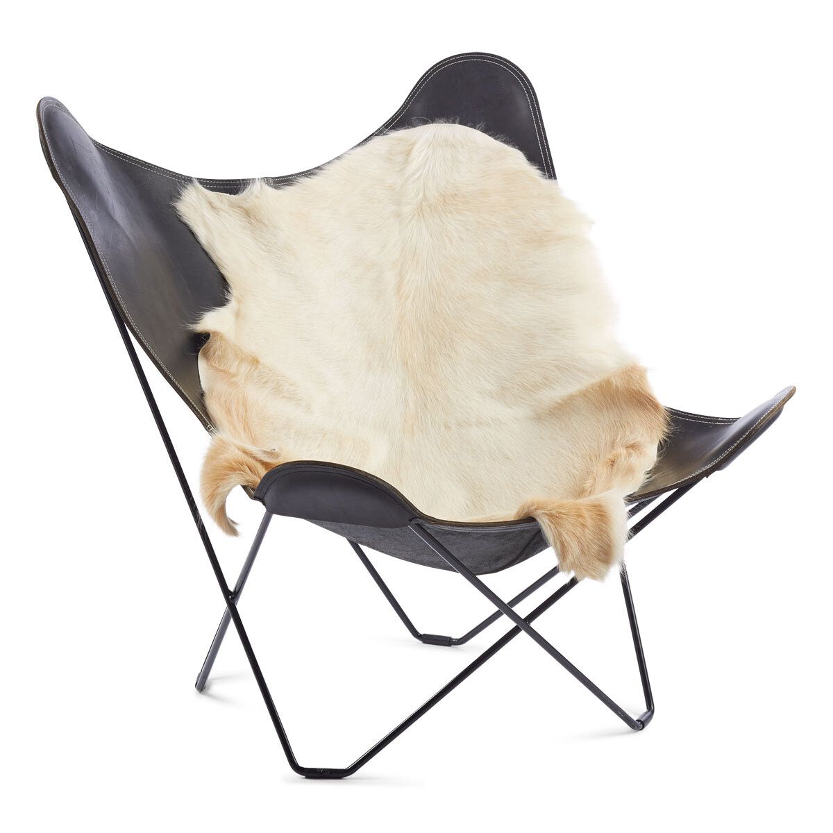 Getskinn | Kort lugg | 90x60 cm Vit