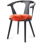 Stolsdyna | Fårskinn | Lång lugg | D38 cm Pangorange