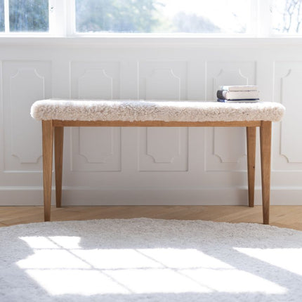 Fårskinnsmatta | Kort lugg | D140 cm Beige