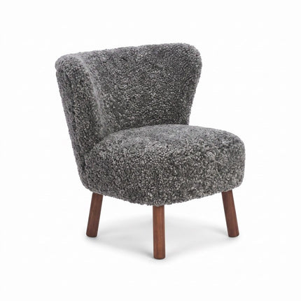 Emily Lounge Chair | Kort lugg Grå