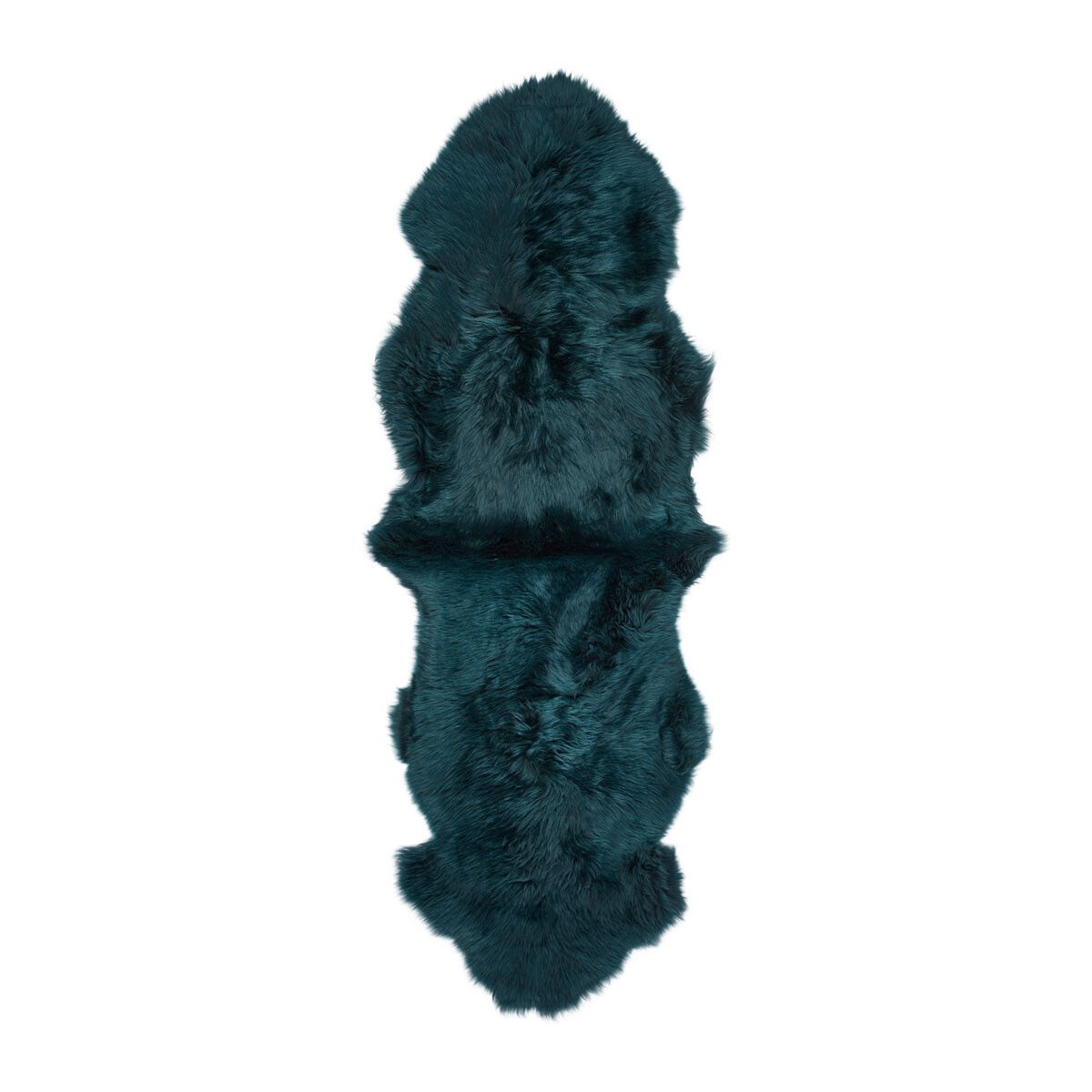 Fårskinn Premium | Lång lugg | 180x60 cm Blågrön
