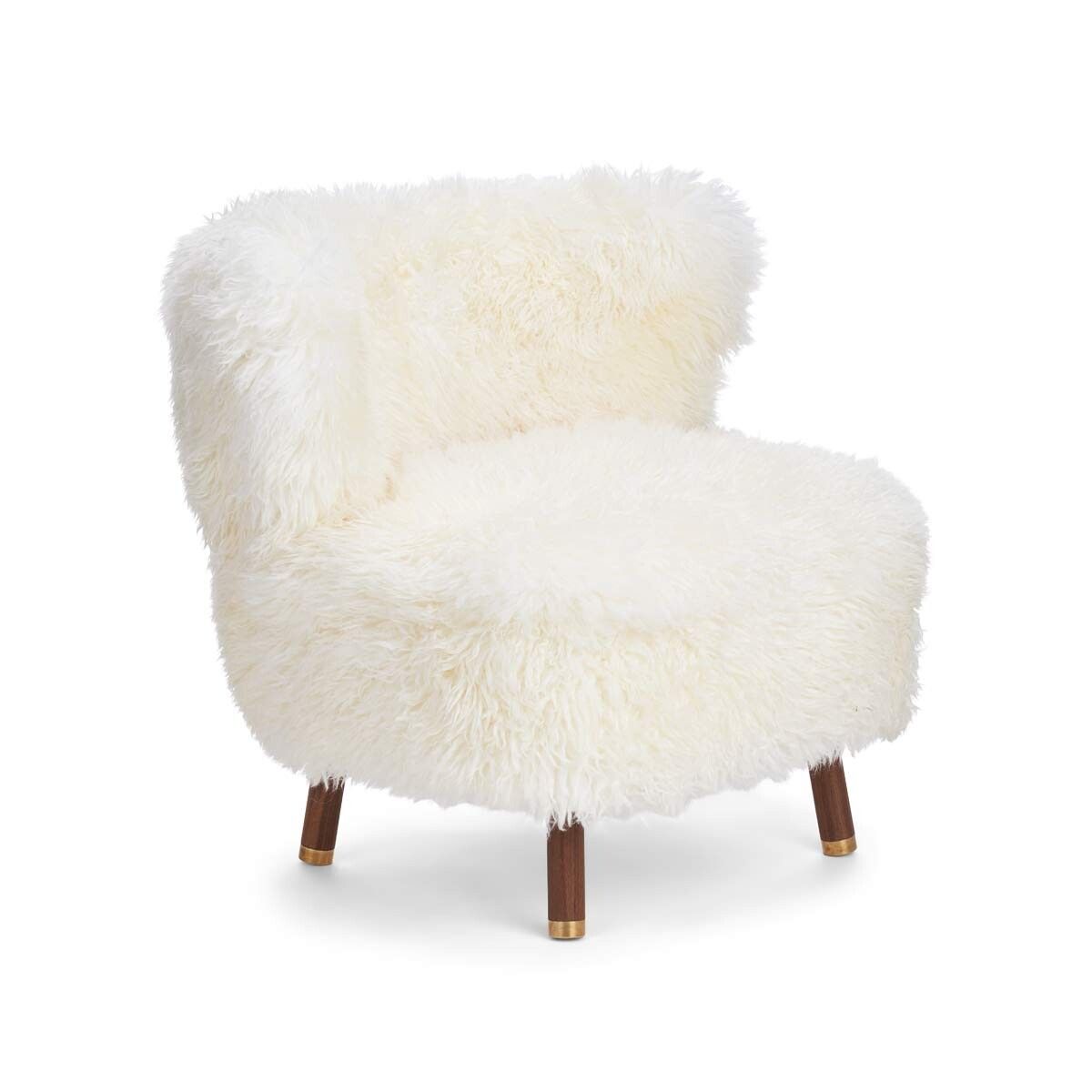 Emil Lounge Chair | Lång lugg Vit