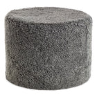Sittpuff Cylinder | Fårskinn | Kort lugg | D44x33 cm