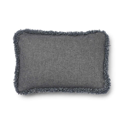 Short-Wool Sheepskin Cushion | SW trim | 34x52 cm Sten/Ljusgrå