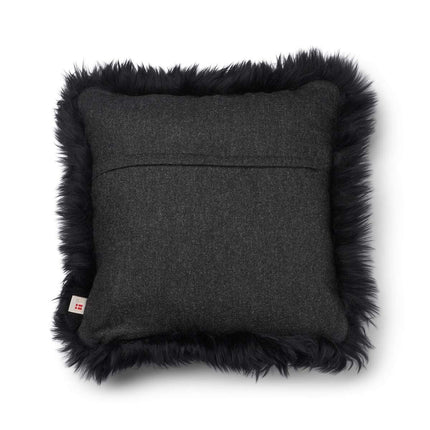 Wool Cushion | LW trim  | 52x52 cm Charcoal/Svart