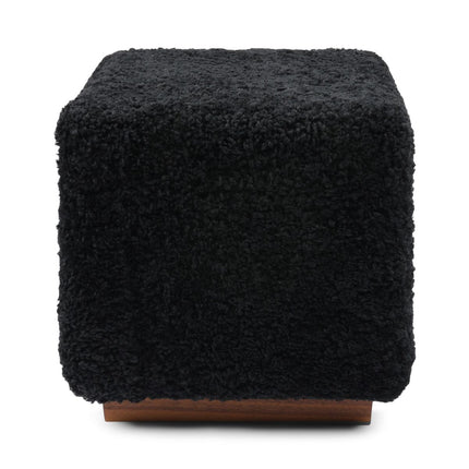 Fotpall/Sittpuff Benjamin | Polstrad Svart