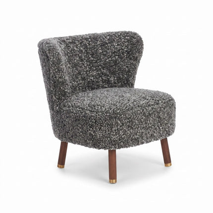Emil Lounge Chair | Kort lugg Grå