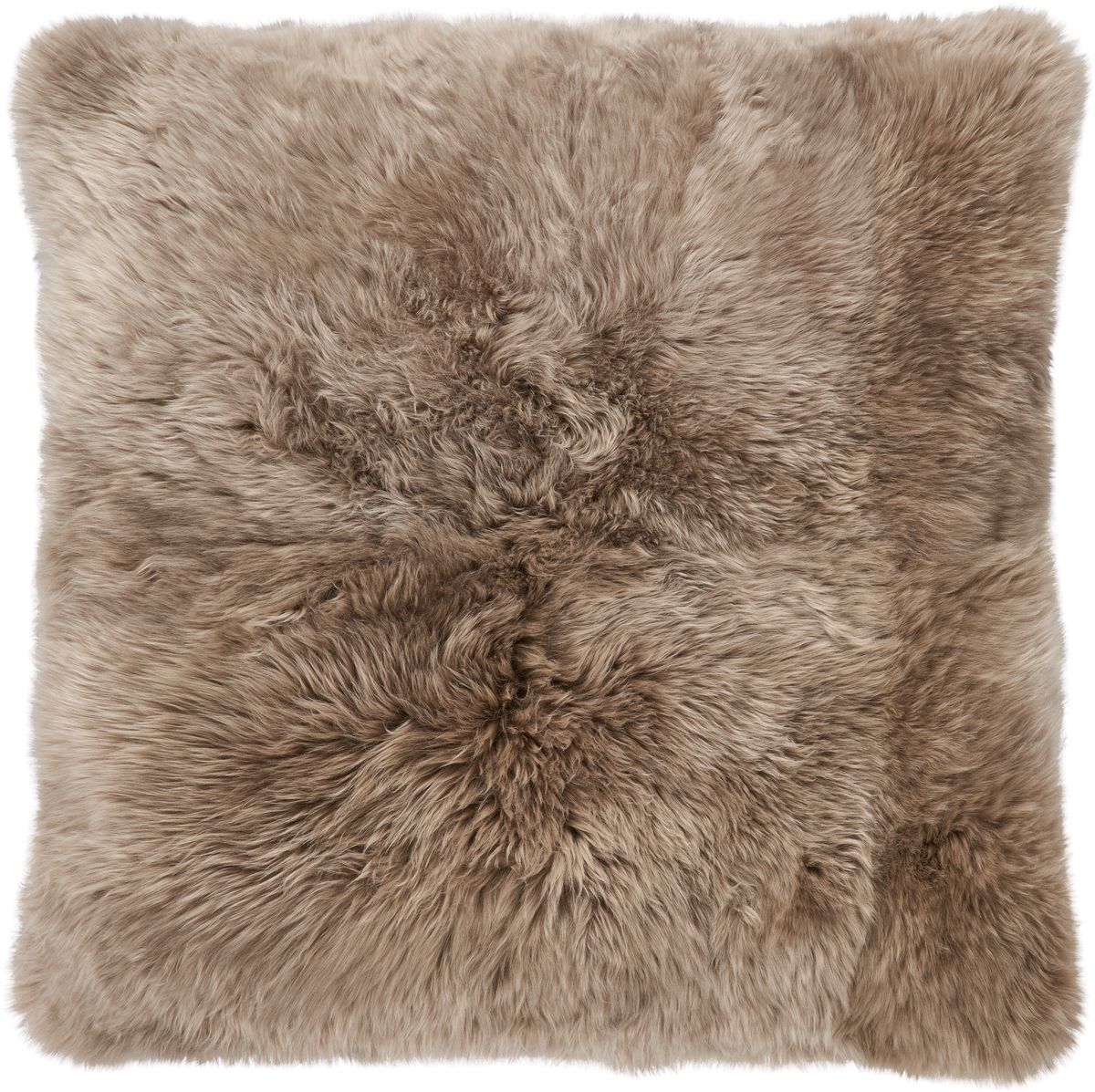 Maxi Float kudde | Lång lugg | Nya Zeeland | Dubbelsidig | 90x90 cm Ljusbrun