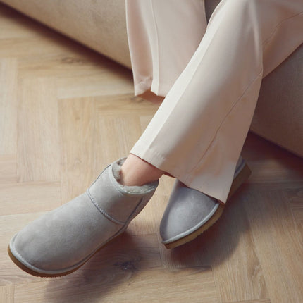 Mini Boots | Mocka & äkta fårull Svart