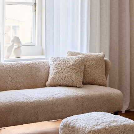 Fårskinnskudde | Kort lugg | Nya Zeeland | 40x40 cm Beige