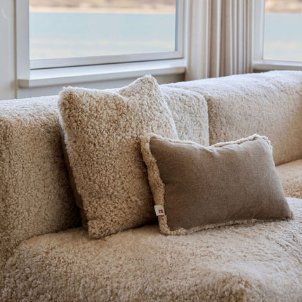 Classic Collection | Ullkudde | Kort lugg | 52x52 cm | 34x52 cm Beige/Pärla