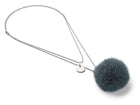 Halsband med minktofs Ljus Pastellgrön