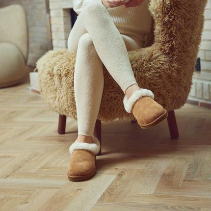 Fårskinnstofflor | Stadig sula Svart