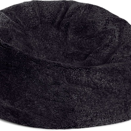 Saccosäck | Fårskinn | Kort lugg | 73x74 cm | 92x93 cm Svart