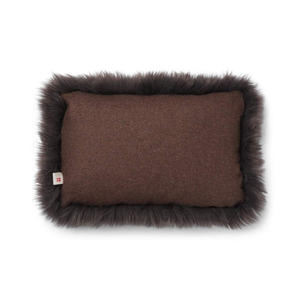 Long-Wool Sheepskin Cushion | 34x52 cm Brun/valnöt