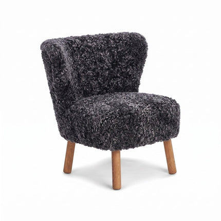 Emily Lounge Chair | Kort lugg Koksgrå
