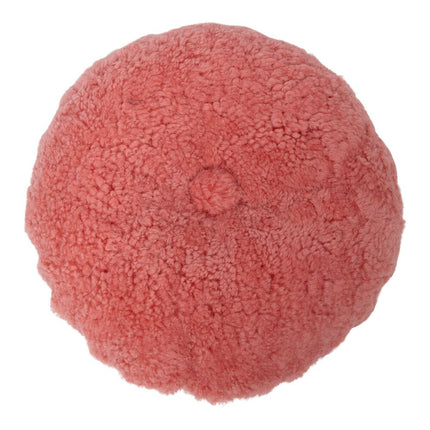 Fårskinnskudde | Kort lugg | Nya Zeeland | Dubbelsidig | Ø40 cm Persika