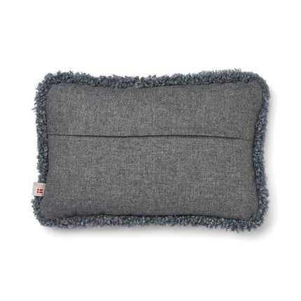 Short-Wool Sheepskin Cushion | SW trim | 34x52 cm Sten/Ljusgrå