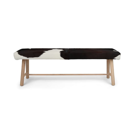 Bänk | Koskinn | 140x35x45 cm Svart / Vit
