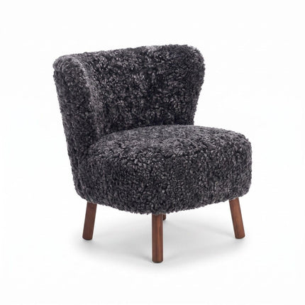 Emil Lounge Chair | Kort lugg Koksgrå