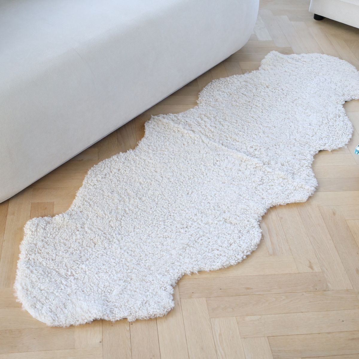 Fårskinn Premium | Kort lugg | 180x60 cm Koksgrå
