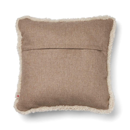 Short-Wool Sheepskin Cushion | SW trim | 52x52 cm Beige/Pärla