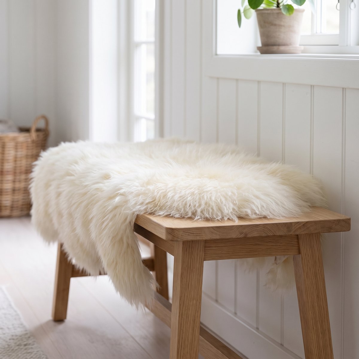 Isländsk Fårskinn | Lång lugg | 90x60 cm