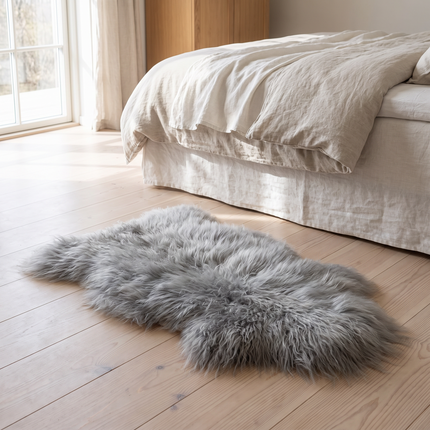 Isländskt fårskinn | Infärgat | 90 + cm Silver
